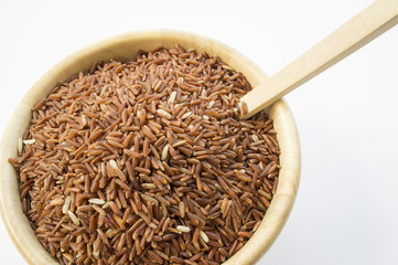 Thai red long grain jasmine rice concept