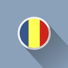 Fototapeta premium Romania flag icon
