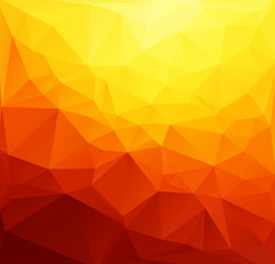 Orange Polygonal Mosaic Background, Creative Design Templates