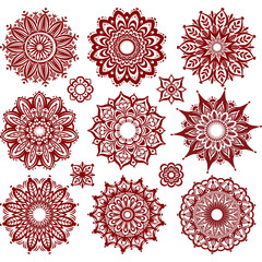 Set of Round Ornament Patterns