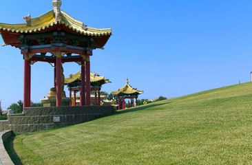 Fototapeta na wymiar Buddhist pagoda in the complex 