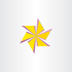 abstract windmill symbol design