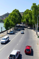 The right embankment of the river Mtkvari of