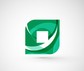 Abstract geometric company logo square, rhomb