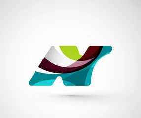 Rolgordijnen Abstract geometric company logo N letter © antishock