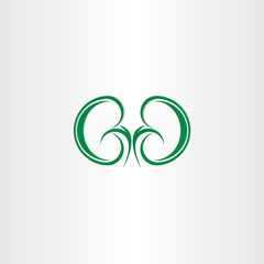 green healthy kidneys symbol