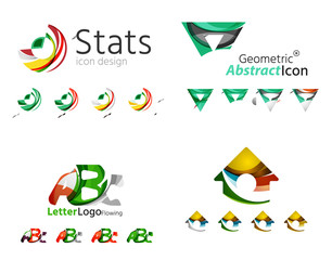 Universal abstract geometric shapes - business emblems