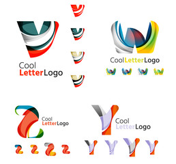 Letter business emblem collection