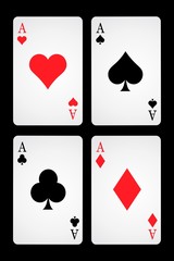 Ace Cards Black Background