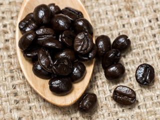 Close up coffee beans