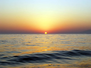 Beautiful sunset on the Black Sea