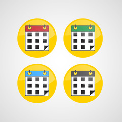 Calendar icons set