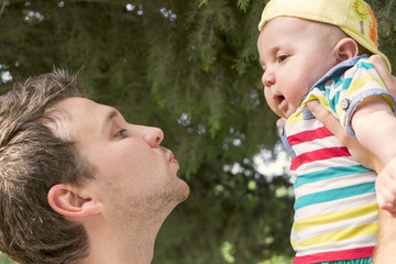 father with baby