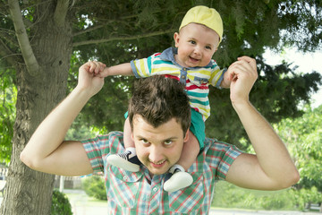 father with baby