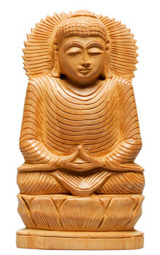 Wooden Buddha Statuette from Nepal