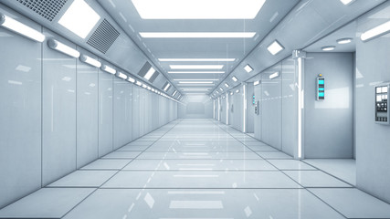 Futuristic corridor architecture