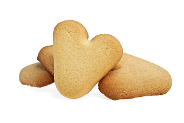 Cookies heart on a white background