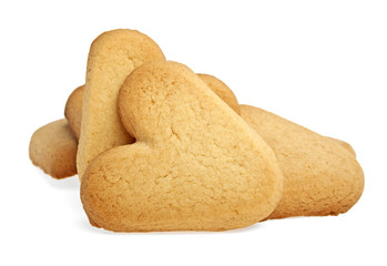 Cookies heart on a white background