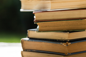 old books close up