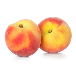 Peaches isolated on white background