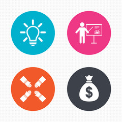 Presentation billboard. Dollar cash money.