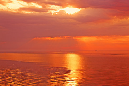sunrise on the sea © kuzina1964