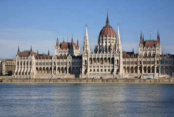 Fototapeta na wymiar Hungarian Parliament Building in Budapest. Hungary