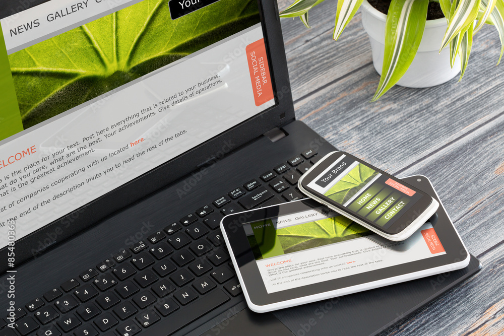 Sticker responsive web design
