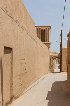 Streets of the old town of Yazd in Iran
