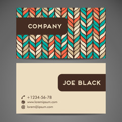 Vector abstract creative business card