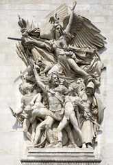 Bas -relief "La Marseillaise", de François Rude, sur l'Arc de Triomphe à Paris