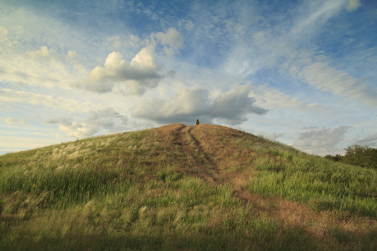 Mound at sunset