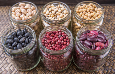 Beans Variety In Mason Jars