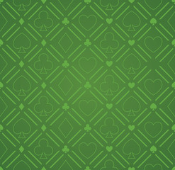 Seamless Abstract Poker Pattern Green
