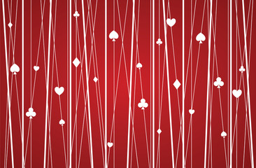 Abstract Poker Pattern Red