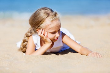 Beach, Child, Vacations.