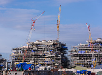 Fototapeta premium Industry crane and building construction