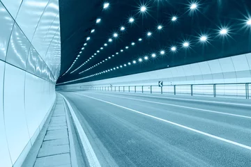 Deurstickers Tunnel stedelijke snelweg wegtunnel