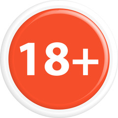 Fototapeta premium Button 18+