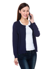 Asian woman chat on mobile phone