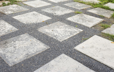 Road in the  garden or stone way into garden,texture