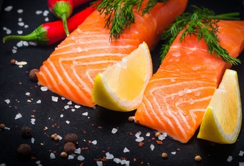 Fish, salmon, sashimi.