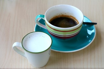 Coffee break and milk