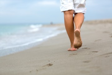 Beach, Sand, Footprint.