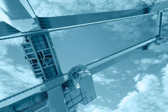 Harbour bridge crane background