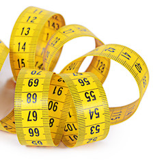 Measuring tape isolated on white background