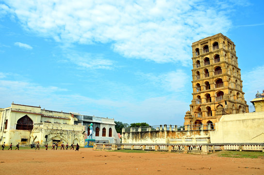 Bell Tower At Thanjavur Maratha Palace In India