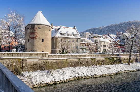 Riverbanks of Feldkirch in Austria 