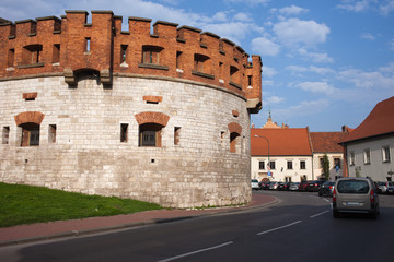 Fototapeta na wymiar Wawel Royal Castle Fortification in Krakow