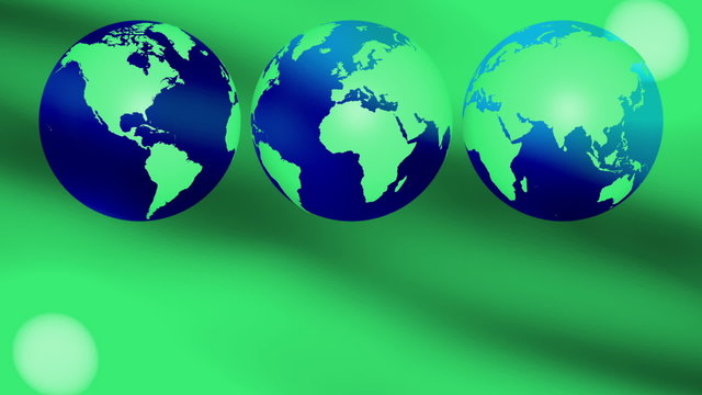Green blue world ecology presentation concept